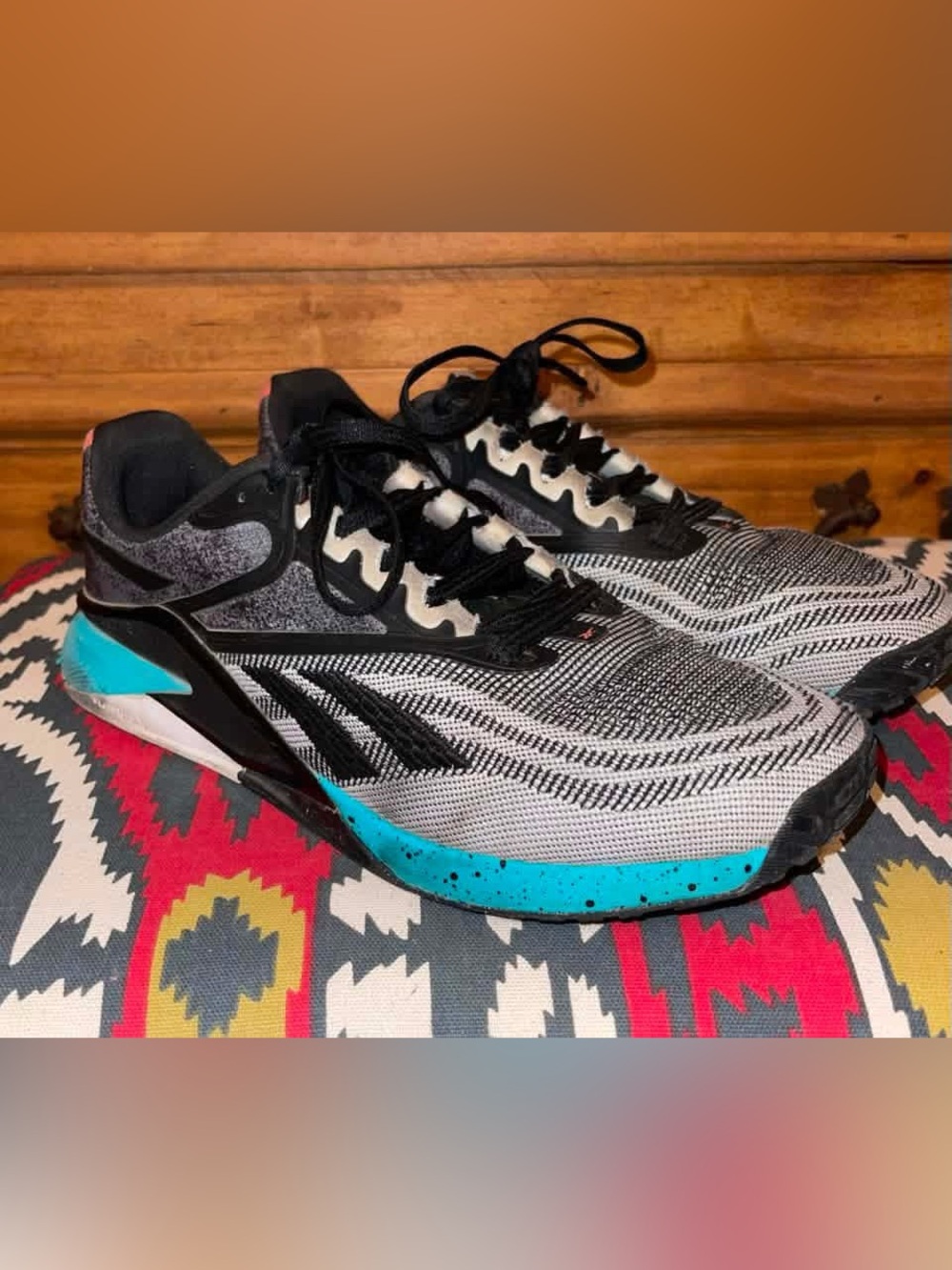 Reebok Nano X2 Women's Black, White & Turquoise Training Sneakers
